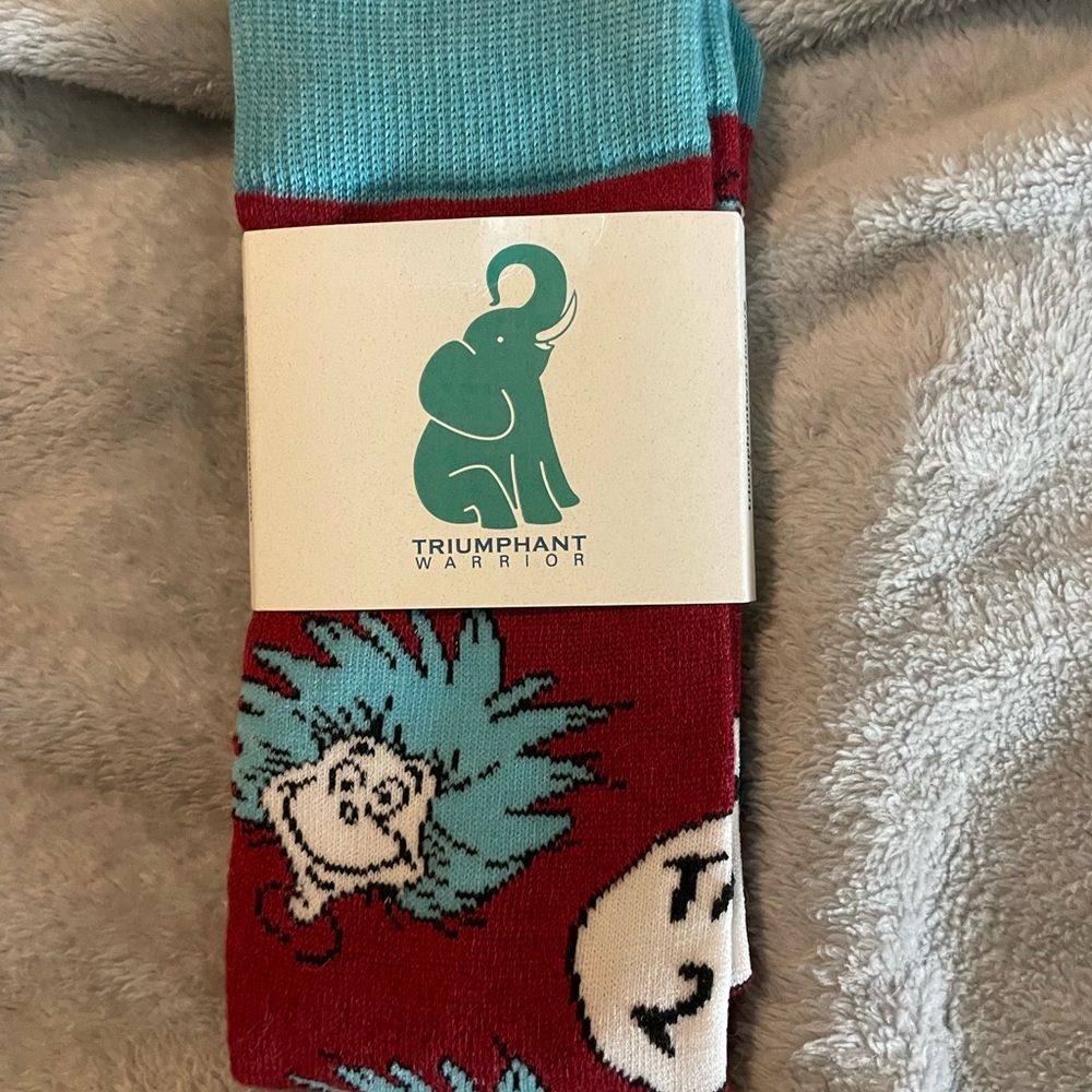 Red and Blue Casual Socks